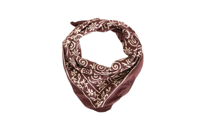 Burgundy Ivory Celestial Paisley Bandana Scarf